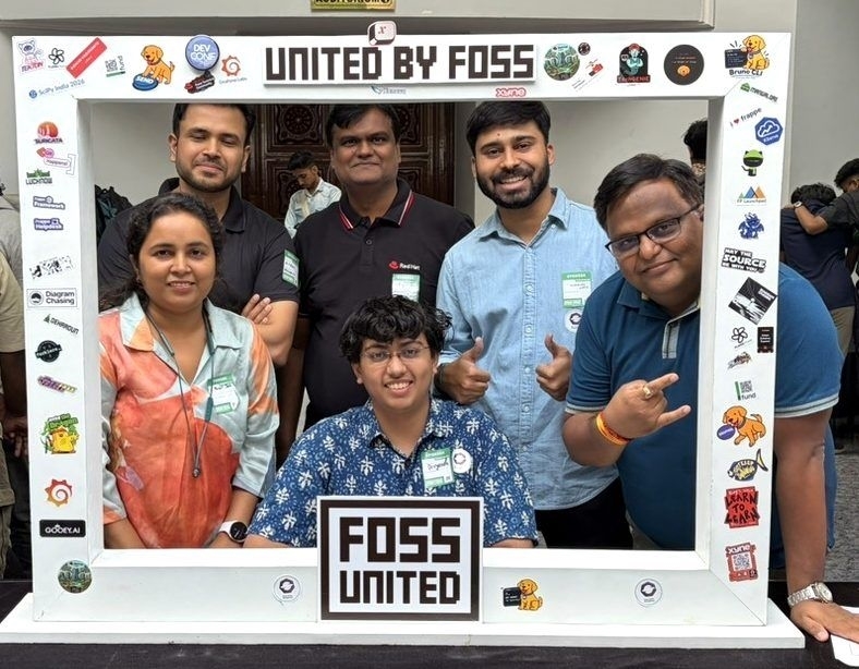 The OCM crew at IndiaFOSS 2026